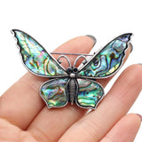 Abalone Shell Butterfly Brooch Pendant for Coat Accessories Jewelry