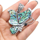 Abalone Shell Butterfly Brooch Pendant for Coat Accessories Jewelry