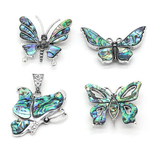 Abalone Shell Butterfly Brooch Pendant for Coat Accessories Jewelry