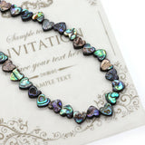Abalone Shell Heart Beads Charm DIY Couple Necklace Earrings