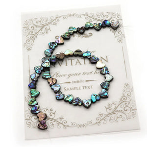 Abalone Shell Heart Beads Charm DIY Couple Necklace Earrings