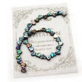 Abalone Shell Heart Beads Charm DIY Couple Necklace Earrings