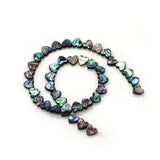 Abalone Shell Heart Beads Charm DIY Couple Necklace Earrings