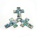 Abalone Shell Cross Pendant 49x52mm DIY Jewelry Making