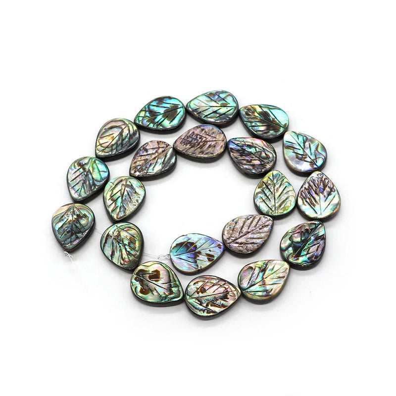 Abalone Shell Leaf Beads 8-20mm Charm Jewelry DIY