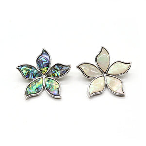 Abalone Shell Flower Pendant & Brooch Necklace