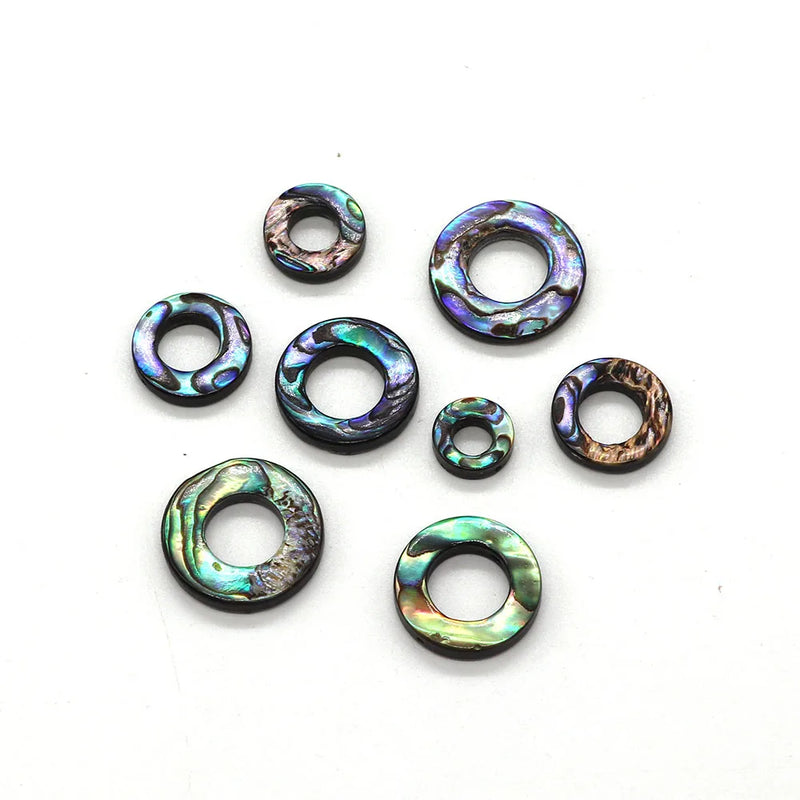 Abalone Shell Circle Beads for DIY Jewelry