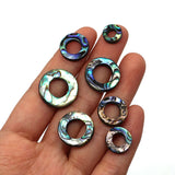 Abalone Shell Circle Beads for DIY Jewelry