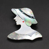 Abalone Shell Lady Girl Brooches for DIY Jewelry Making