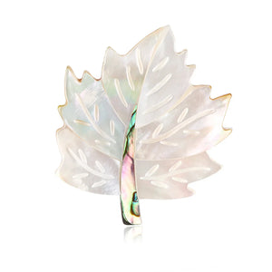 Abalone Shell Leaf Shape Brooch Women Jewelry Wedding Party Pins
