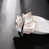Abalone Shell Leaf Shape Brooch Women Jewelry Wedding Party Pins