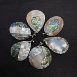 Abalone Shell Necklace Pendant Mother of Pearl Rectangle Water