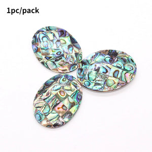 Abalone Shell Oval Necklace Pendant for Jewelry Making DIY Women Gift