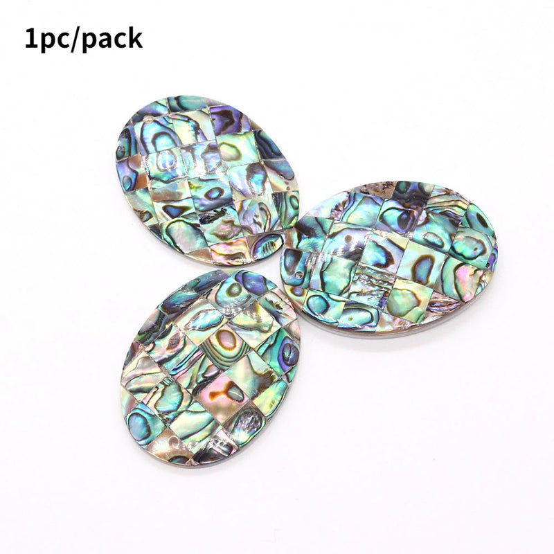 Abalone Shell Oval Necklace Pendant for Jewelry Making DIY Women Gift