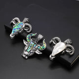 Abalone Shell Pendant Cow Sheep's Head Charms Jewelry Making DIY