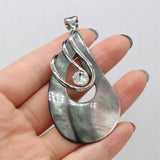 Abalone Shell Pendant Drop Mother of Pearl Charms for DIY Necklace