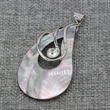 Abalone Shell Pendant Drop Mother of Pearl Charms for DIY Necklace