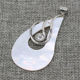 Abalone Shell Pendant Drop Mother of Pearl Charms for DIY Necklace