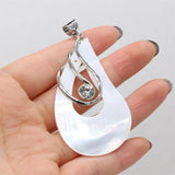 Abalone Shell Pendant Drop Mother of Pearl Charms for DIY Necklace