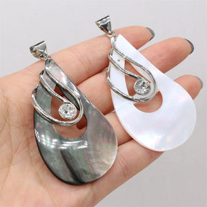 Abalone Shell Pendant Drop Mother of Pearl Charms for DIY Necklace