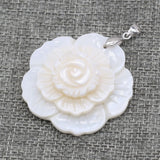 Abalone Shell Pendant Flower Shape Mother of Pearl Charms for DIY Necklace