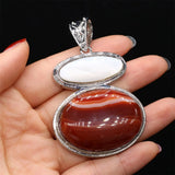 Abalone Shell Pendant Gemstone Charms for DIY Necklace Making
