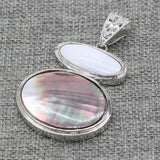 Abalone Shell Pendant Gemstone Charms for DIY Necklace Making