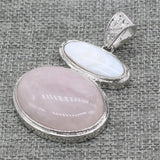 Abalone Shell Pendant Gemstone Charms for DIY Necklace Making