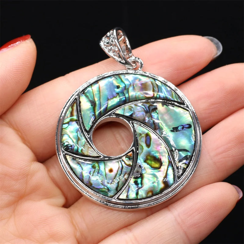 Abalone Shell Mother of Pearl Pendant Mix-Color Necklace DIY