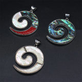 Abalone Shell Pendant Mix-Color Mother of Pearl Charms for DIY Necklace