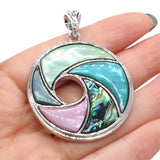 Abalone Shell Mother of Pearl Pendant Mix-Color Necklace DIY