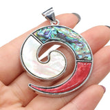 Abalone Shell Pendant Mix-Color Mother of Pearl Charms for DIY Necklace