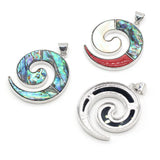 Abalone Shell Pendant Mix-Color Mother of Pearl Charms for DIY Necklace
