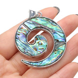 Abalone Shell Pendant Mix-Color Mother of Pearl Charms for DIY Necklace