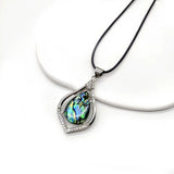 Abalone Shell Pendant Necklace Teardrop Shape Charms Women Jewelry
