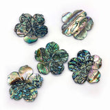 Abalone Shell Rose Pendant 52mm Flower Shape Charm DIY Jewelry