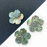 Abalone Shell Rose Pendant 52mm Flower Shape Charm DIY Jewelry