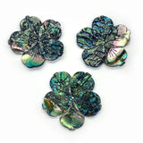 Abalone Shell Rose Pendant 52mm Flower Shape Charm DIY Jewelry