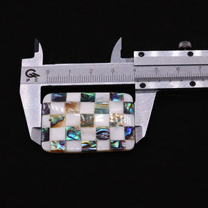 Abalone Shell Suture Rectangular Pendant 30x40mm
