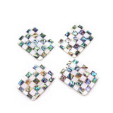Abalone Shell Suture Rectangular Pendant 30x40mm
