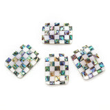 Abalone Shell Suture Rectangular Pendant 30x40mm