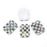 Abalone Shell Suture Rectangular Pendant 30x40mm