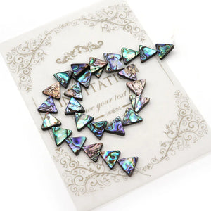 Abalone Shell Triangle Beads Charm Necklace Earrings Jewelry Bracelet