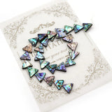 Abalone Shell Triangle Beads Charm Necklace Earrings Jewelry Bracelet