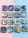 10mm-14mm Abalone Shell Beads Square Charm DIY Jewelry