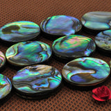 Abalone Shell Oval Coin Beads 6x8-15x20mm Necklace 15inch