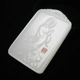Natural Afghan Jade Guanyin Pendant Man Necklace
