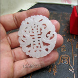 Natural Afghan Jade Hollow Dragon Pendant Necklace