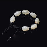 Natural Afghan Jade Carving Bead Bracelet Bangle Charm Jewellery