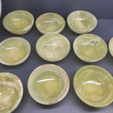 Natural Afghanistan Jade Marble Bowls Home Snack Cereal Dessert